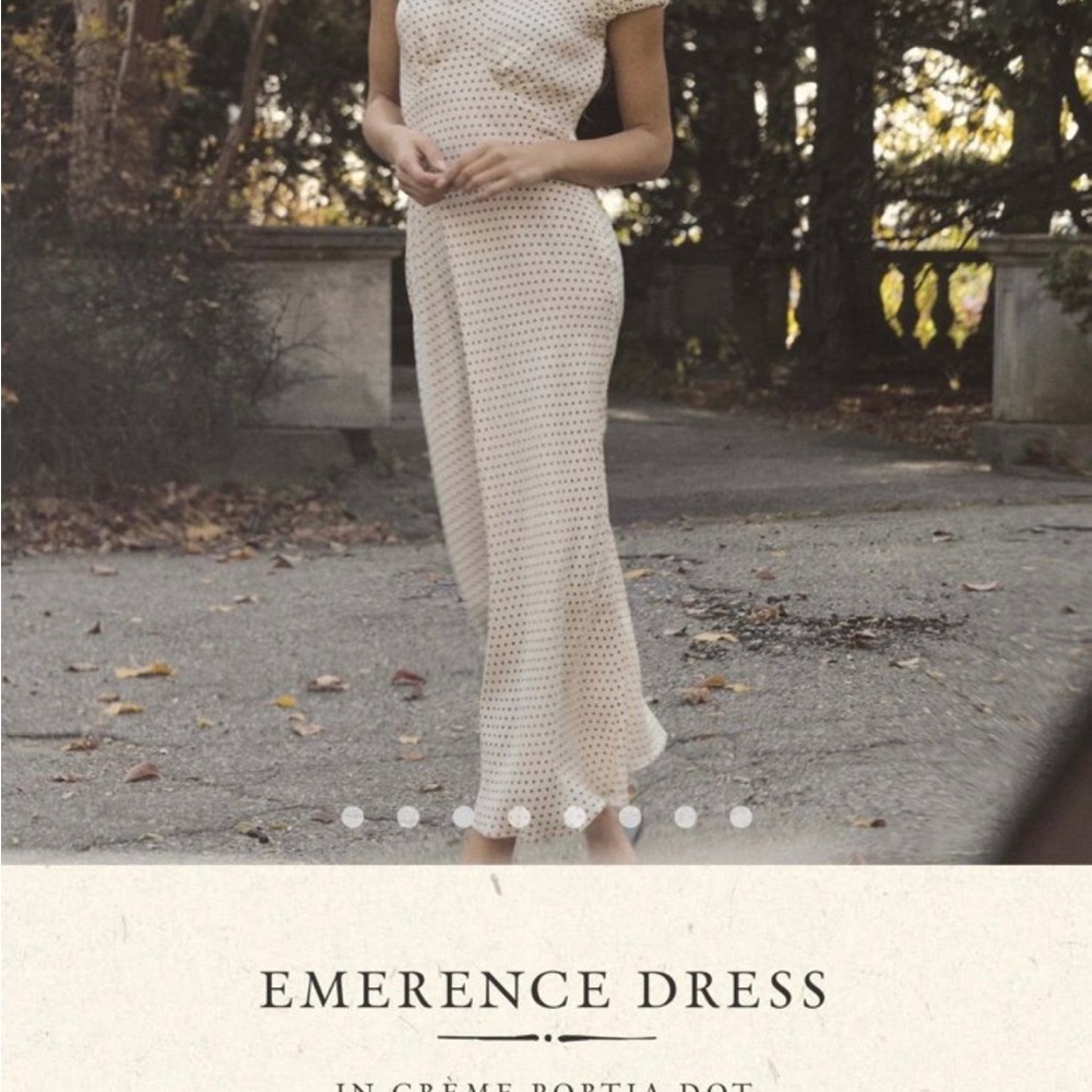 Doen Cream Dot Maxi Dress